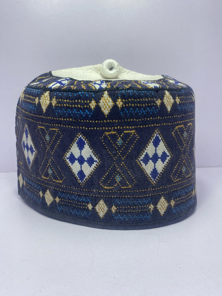 Black Cubana Hausa Cap - Classic Zawa Style
