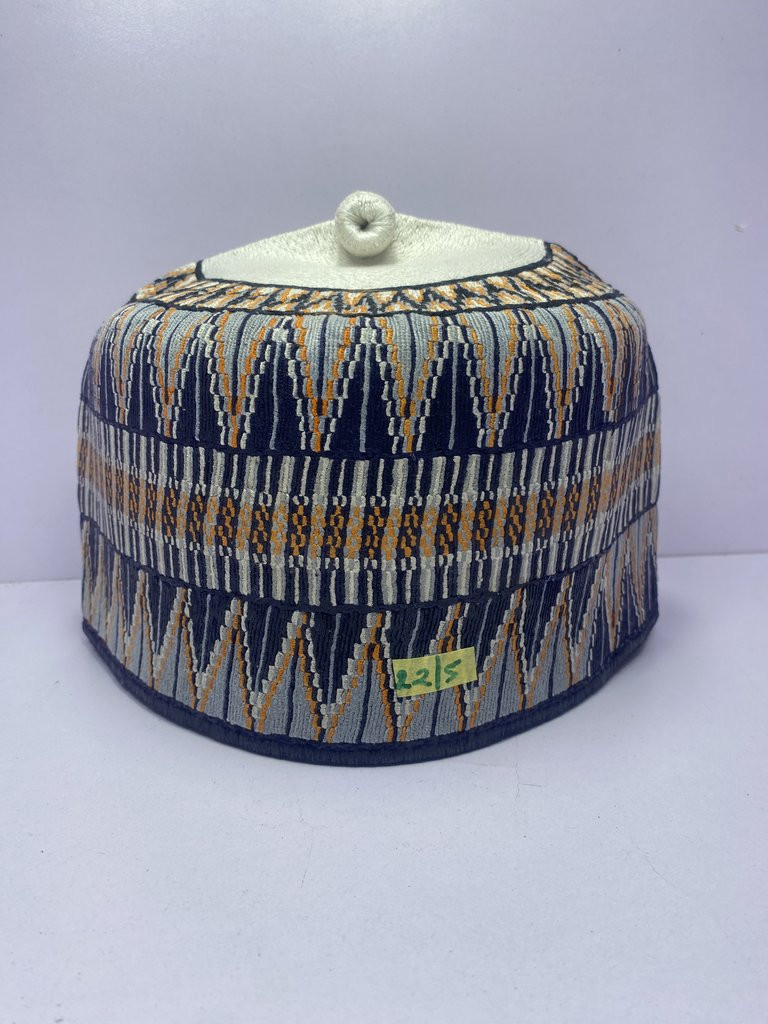Yellow Kindei Hausa Cap - Traditional Zawa Hat