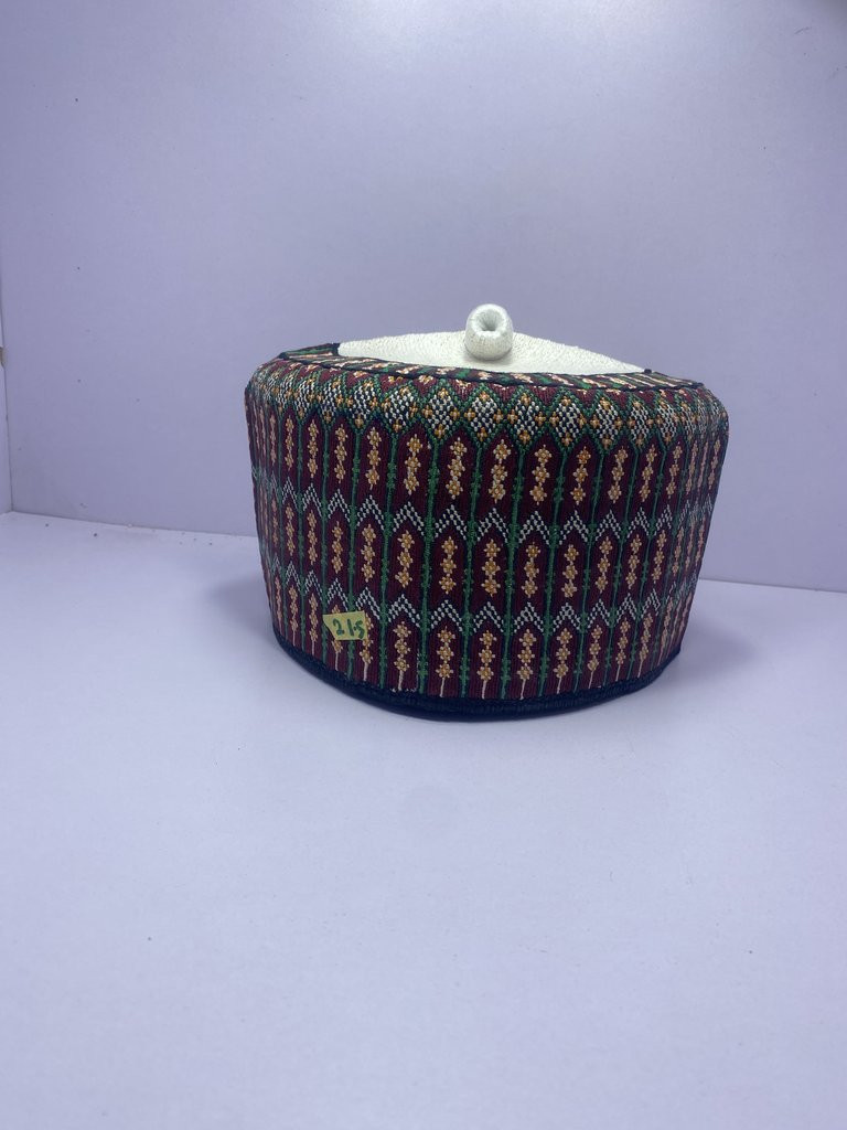 Red Kindei Hausa Cap - Elegant African Headwear